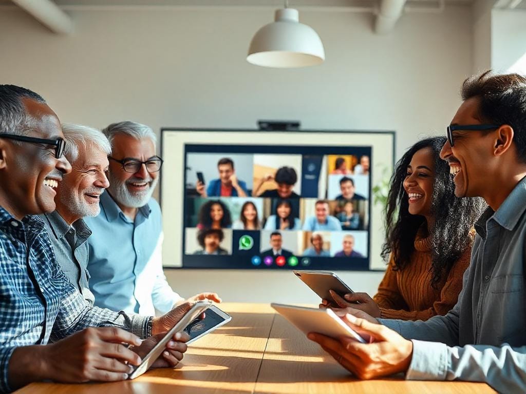 Boomer in videochiamata con la famiglia
