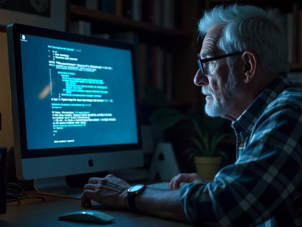 Boomer usa Imac per navigare in internet