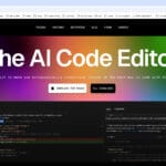 Sito web di Cursor AI, l'editor di codice intelligente