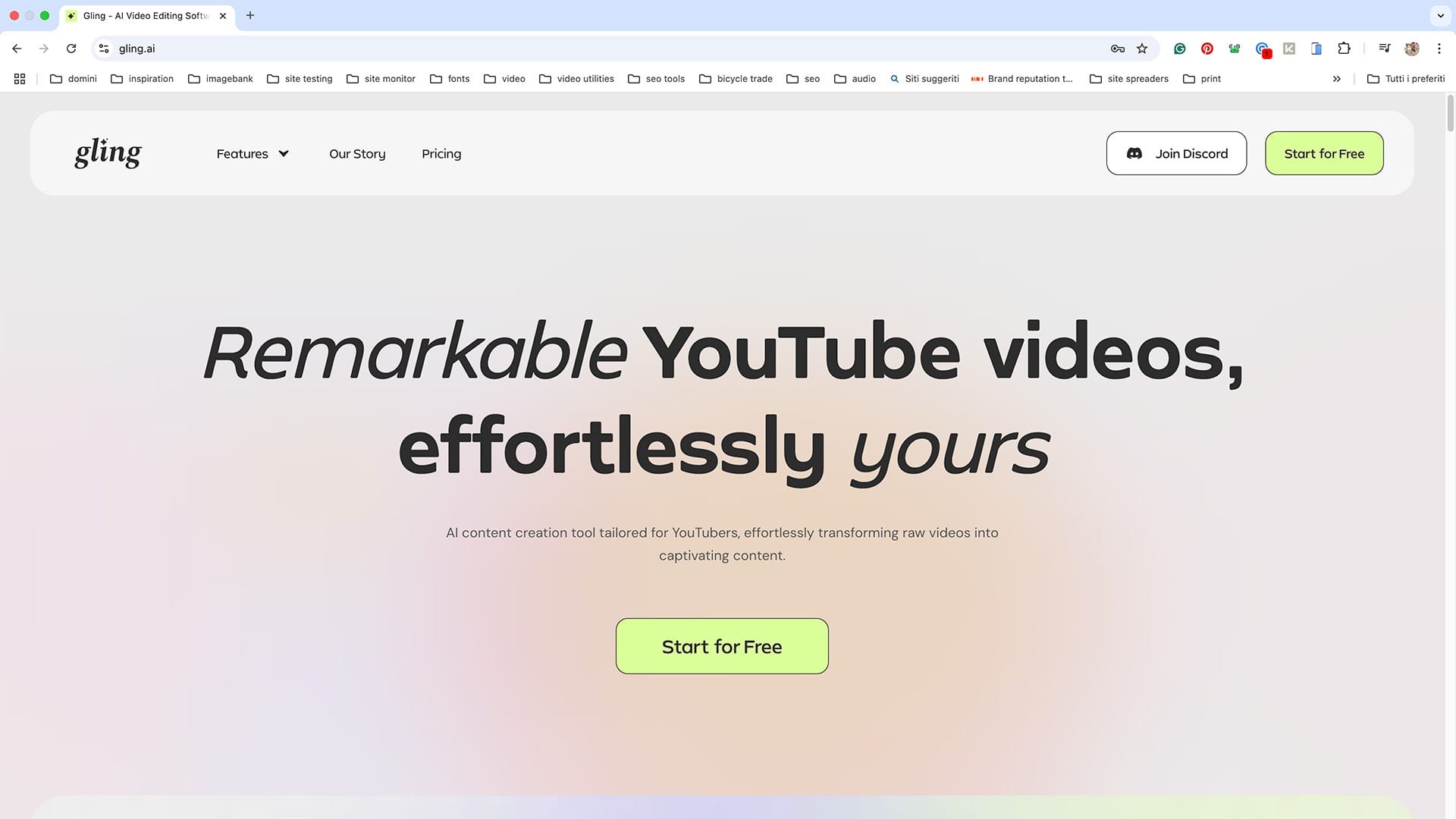 Gling per YouTube: potenzia il marketing video del tuo brand