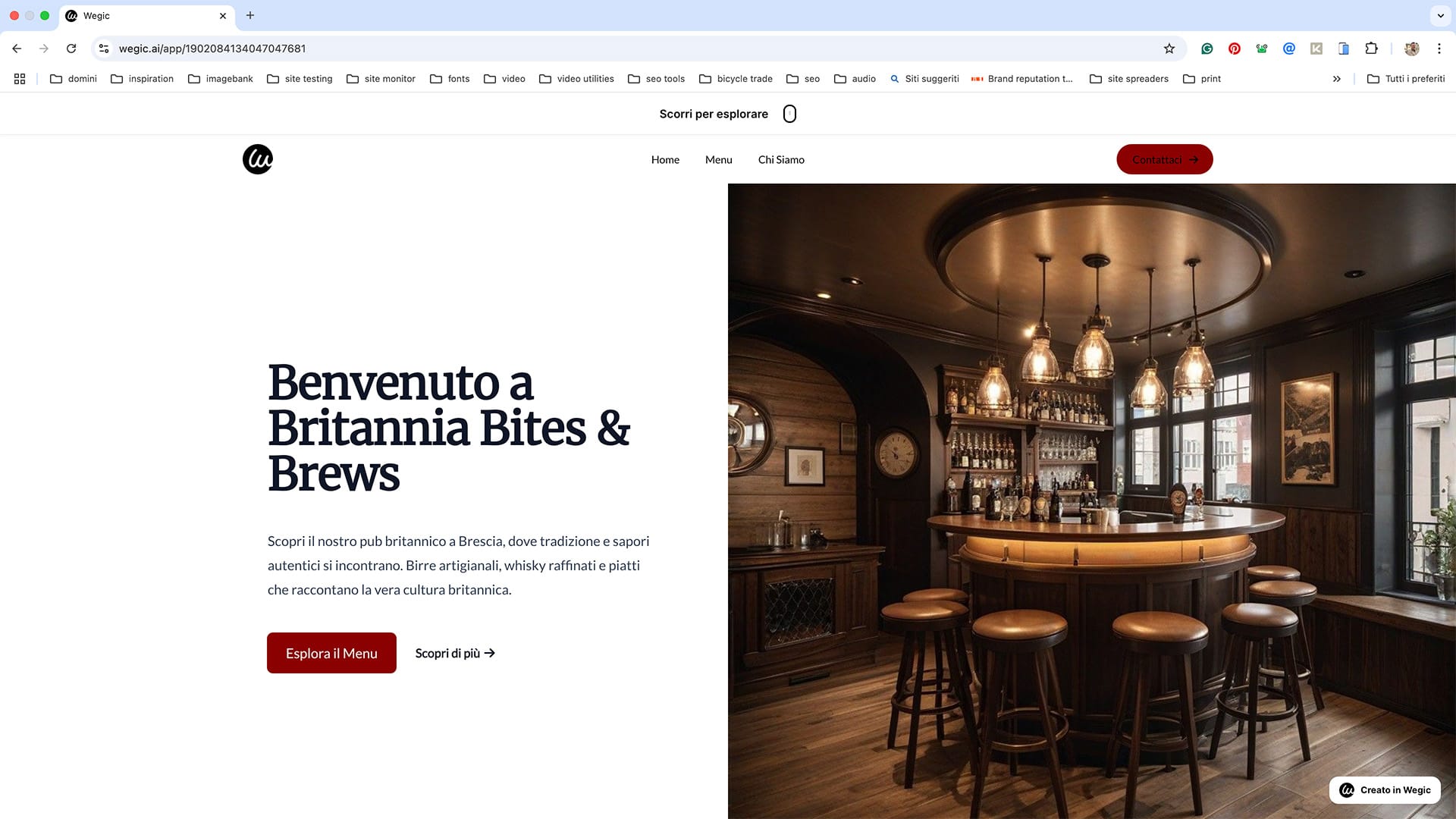 Sito wegic - pub inglese