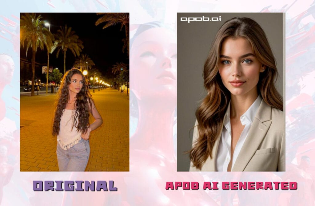 Esempio di influencer virtuale creato con APOB AI