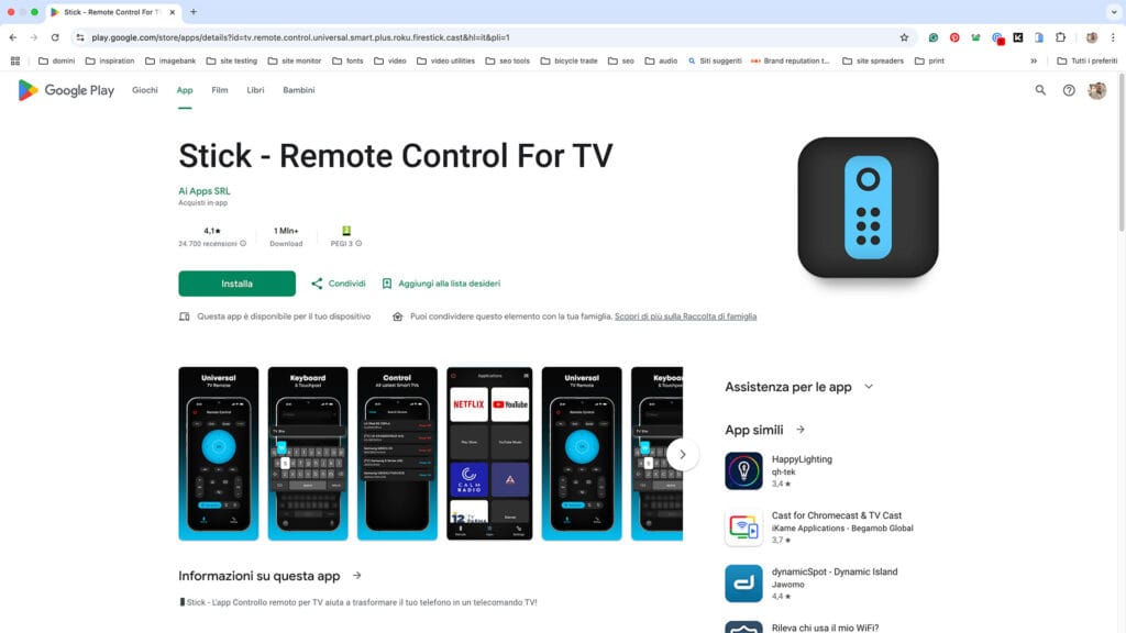 Android App Sticky Remote Control