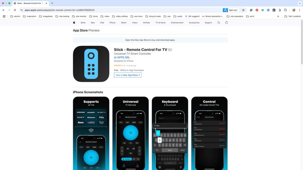 IOS App Sticky Remote Control