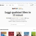 Sito web di SoBrief con elenco di riassunti di libri.